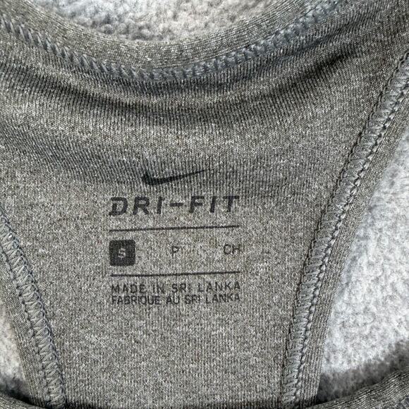 Nike Dri-Fit Racerback Sports Bra Size Small Gray Workout Gym Running - Picture 3 of 6